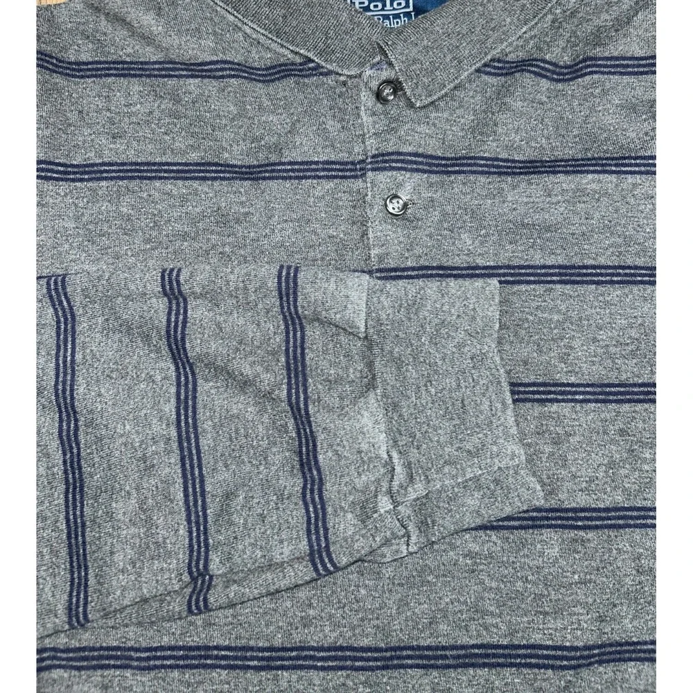 Ralph Lauren Polo‎ Shirt Men's XL Long Sleeve Rugby Prep Striped